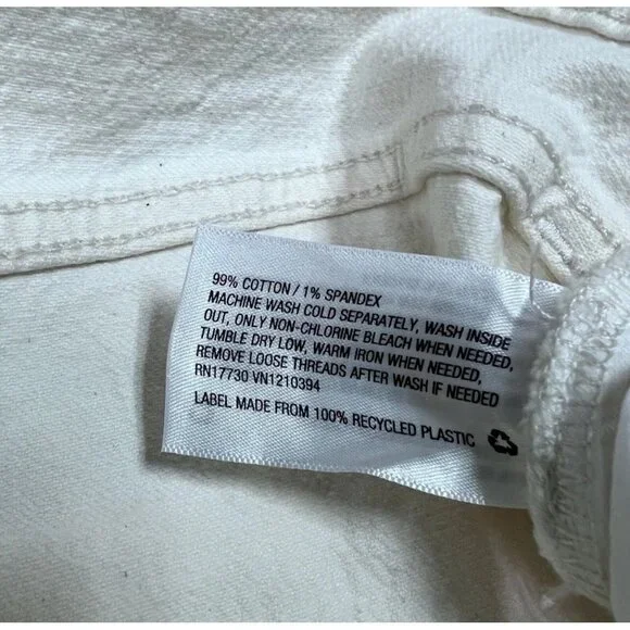 Universal Thread Vintage Straight Jeans Ivory Distressed Pockets Size 14 Short - Picture 9 of 13